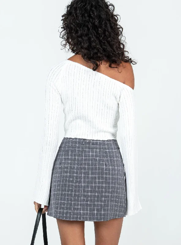 Selby Mini Skirt Grey Check