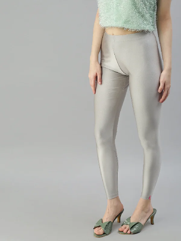 Shimmer Leggings-Super Sliver