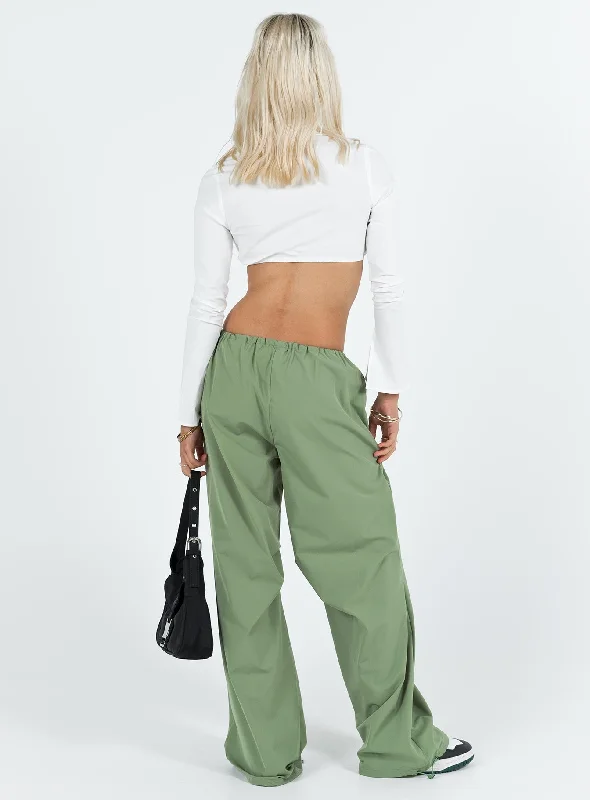 Snow Parachute Pants Green