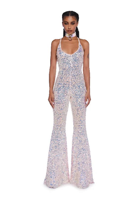 Sparkle Nights Sequin Jumpsuit- Metallic