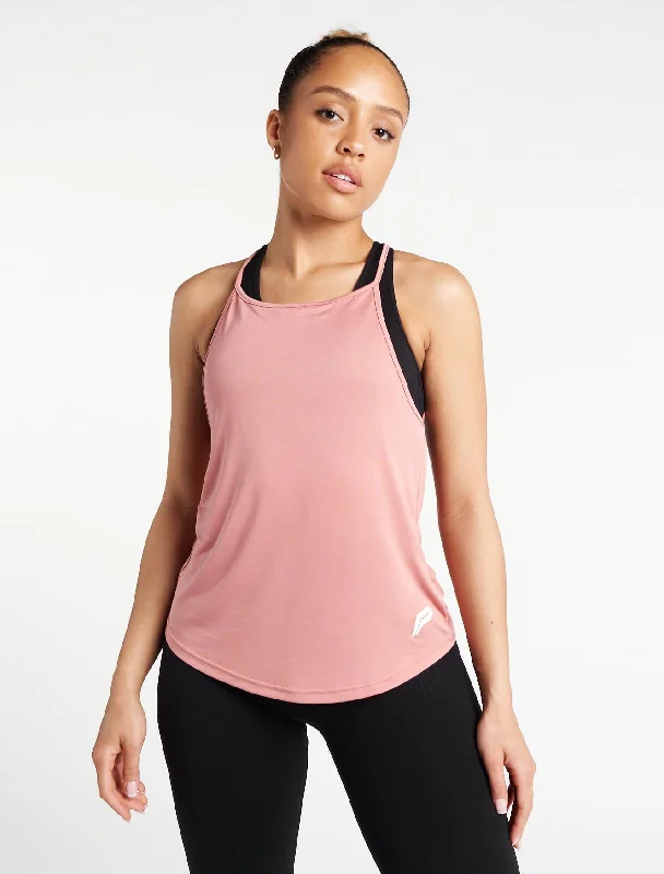 Strappy Back Vest - Dusky Pink