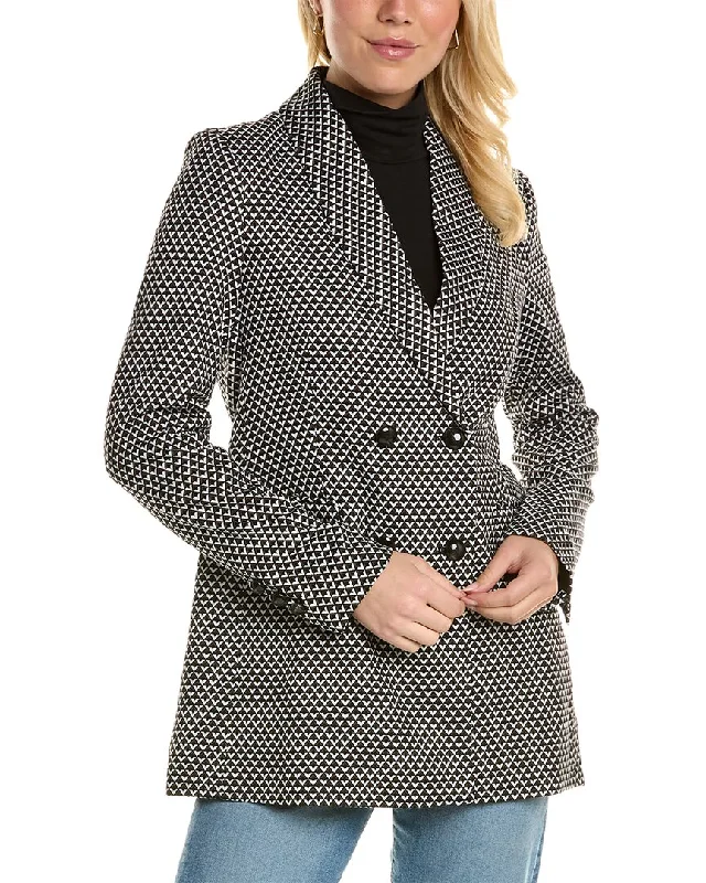 T Tahari Shawl Collar Double-Breasted Blazer