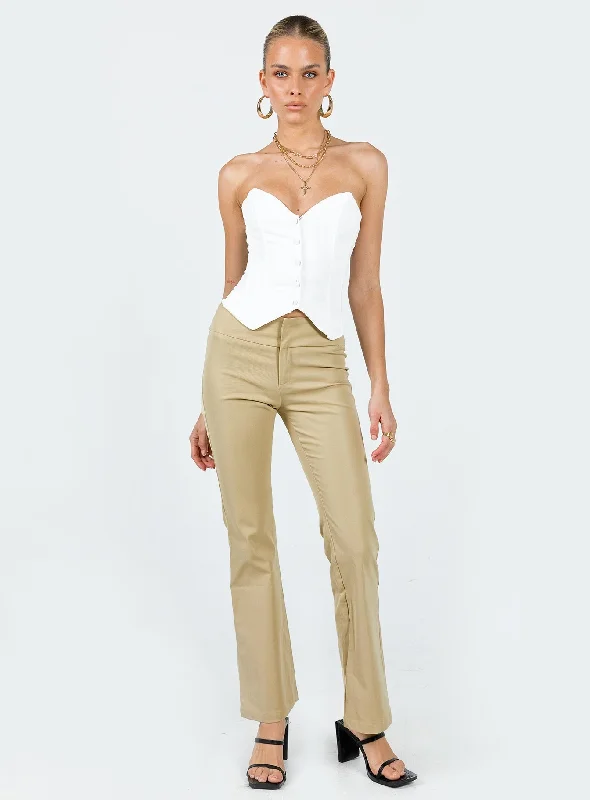 Tabithia Low Rise Pants Beige