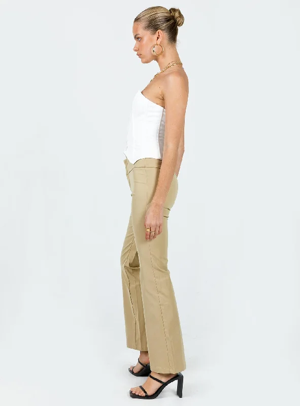 Tabithia Low Rise Pants Beige