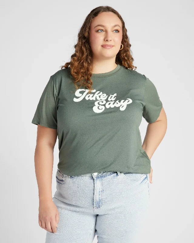 Plus Size Take It Easy Graphic Tee