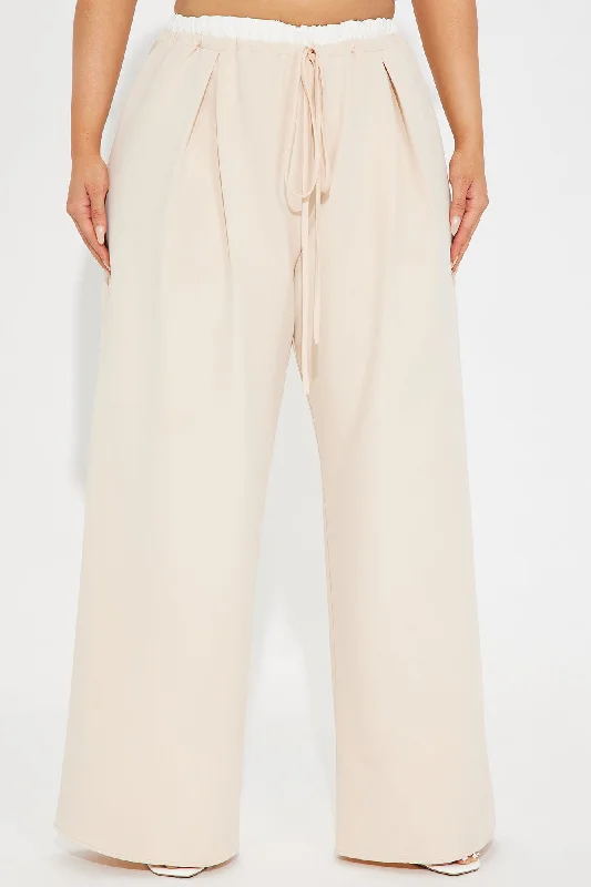 Take My Number Double Waistband Trouser - Stone