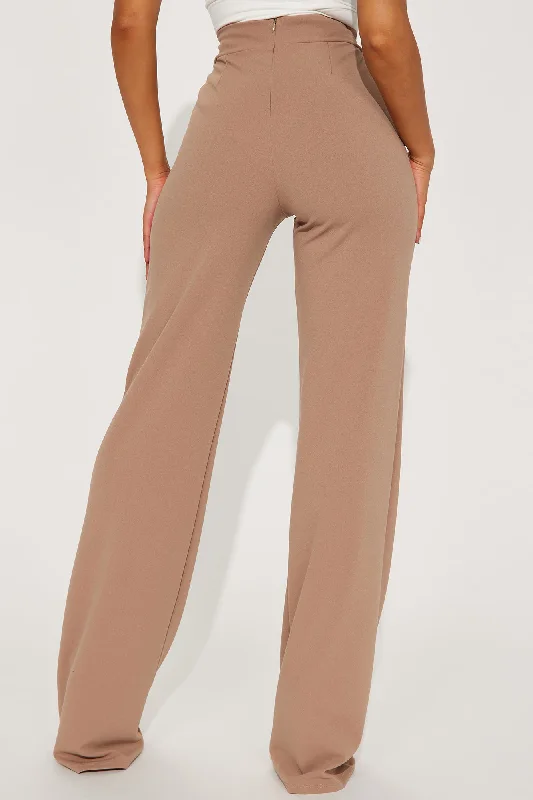 Tall Call It Even Wide Leg Dress Pants - Taupe