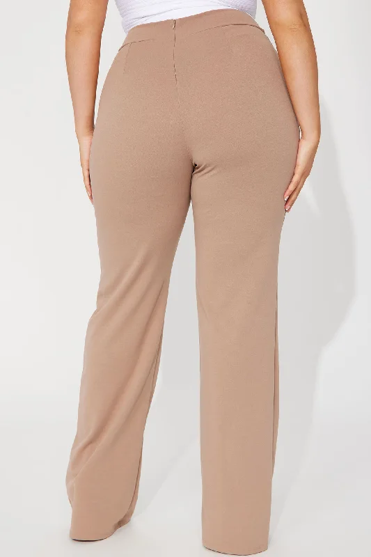 Tall Call It Even Wide Leg Dress Pants - Taupe