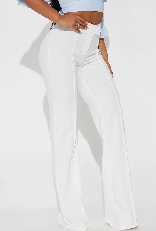 Tall Call It Even Wide Leg Dress Pants - White