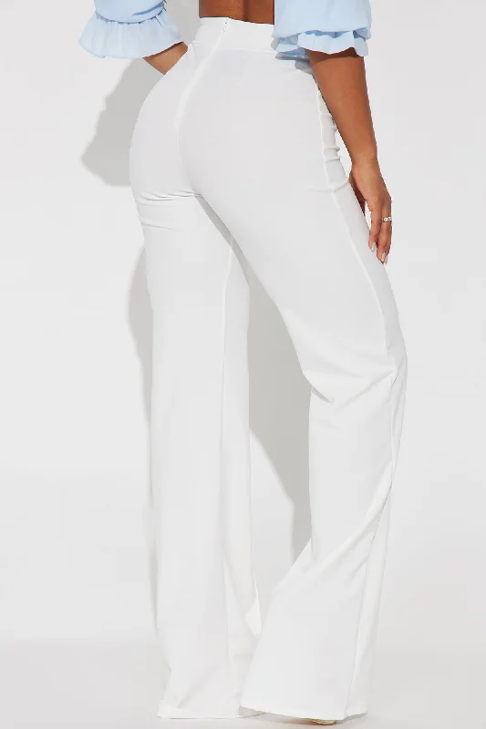 Tall Call It Even Wide Leg Dress Pants - White