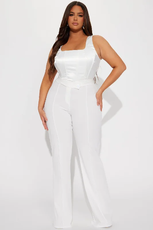 Tall Call It Even Wide Leg Dress Pants - White