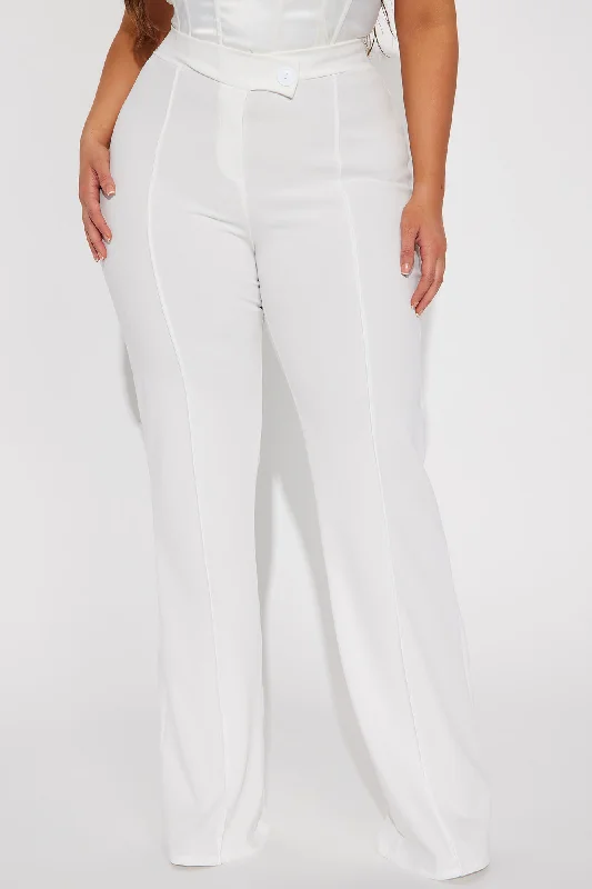 Tall Call It Even Wide Leg Dress Pants - White