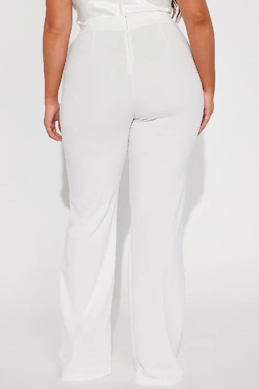 Tall Call It Even Wide Leg Dress Pants - White