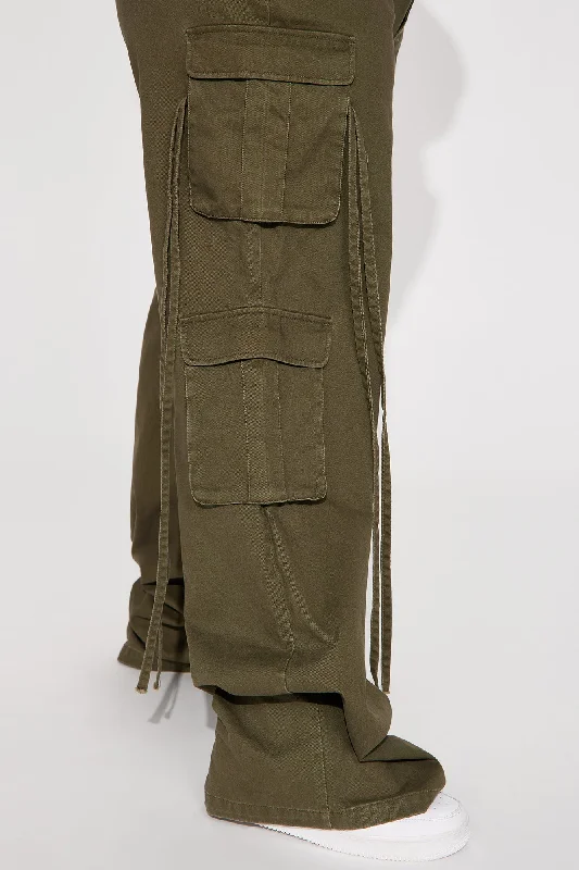 Tall Golden Hour Wide Leg Cargo Pant - Olive