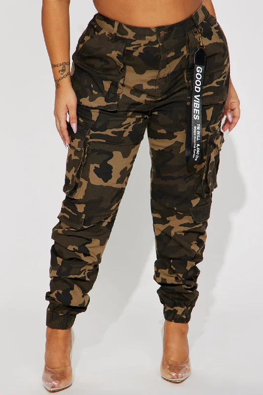 Tall Good Vibes Cargo Jogger - Camouflage