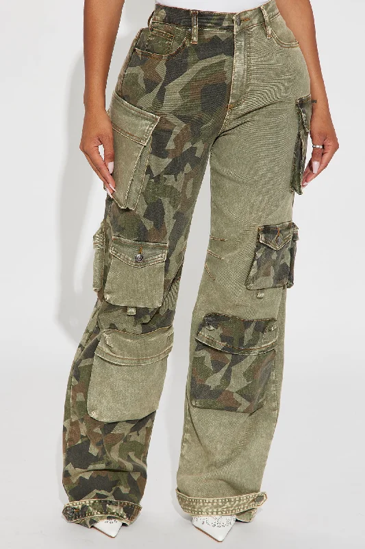 Tall Upgrade You Wide Leg Cargo Pant 34 - Olive/combo