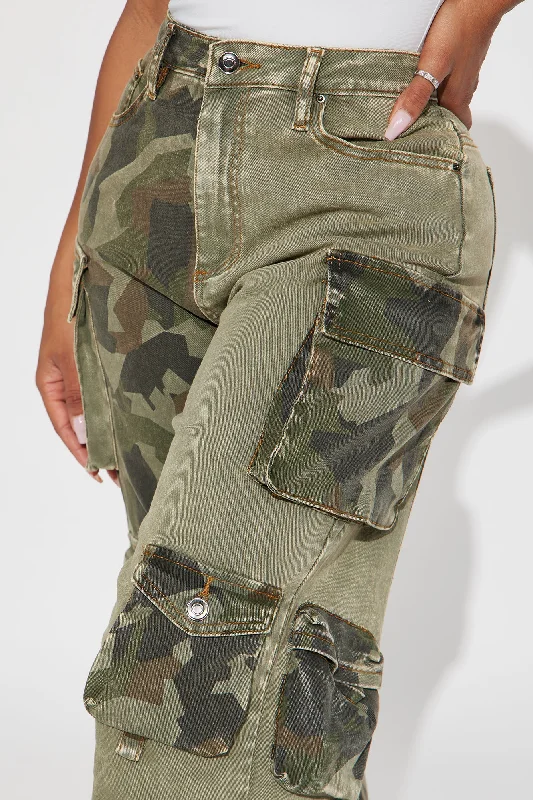 Tall Upgrade You Wide Leg Cargo Pant 34 - Olive/combo