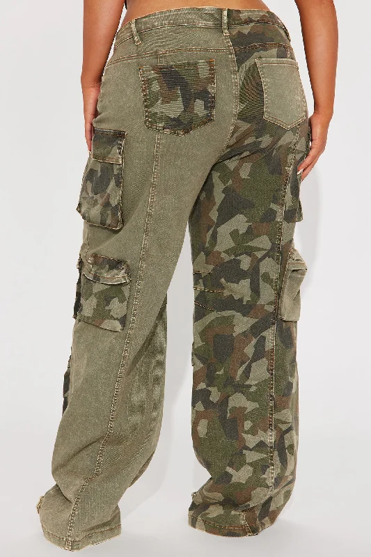 Tall Upgrade You Wide Leg Cargo Pant 34 - Olive/combo