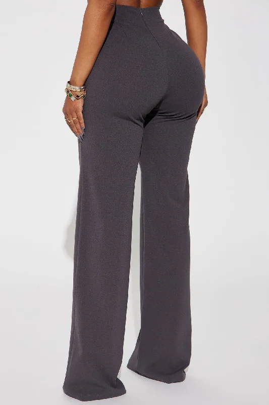 Tall Victoria High Waisted Dress Pants - Charcoal