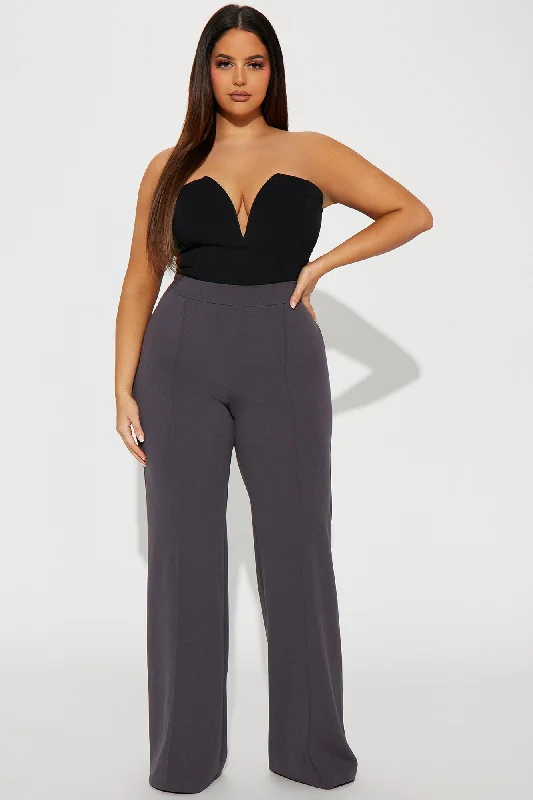 Tall Victoria High Waisted Dress Pants - Charcoal