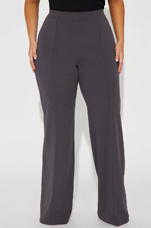 Tall Victoria High Waisted Dress Pants - Charcoal