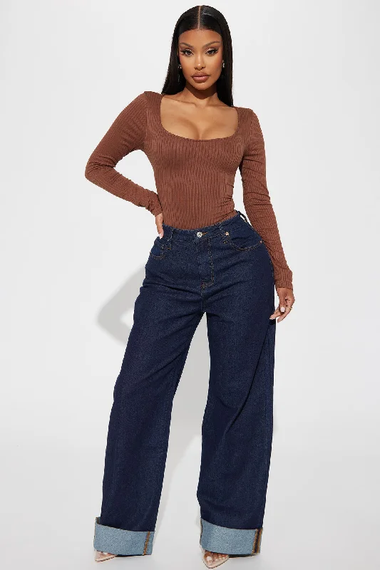 Tania Ribbed Bodysuit - Mocha