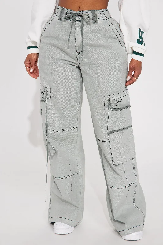 Think Twice Cargo Pant - Grey