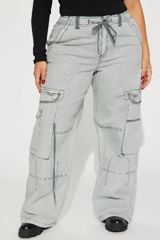 Think Twice Cargo Pant - Grey