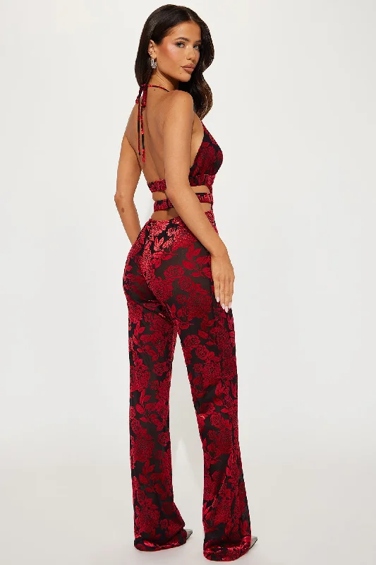 This Is It Jumpsuit  - Red/combo