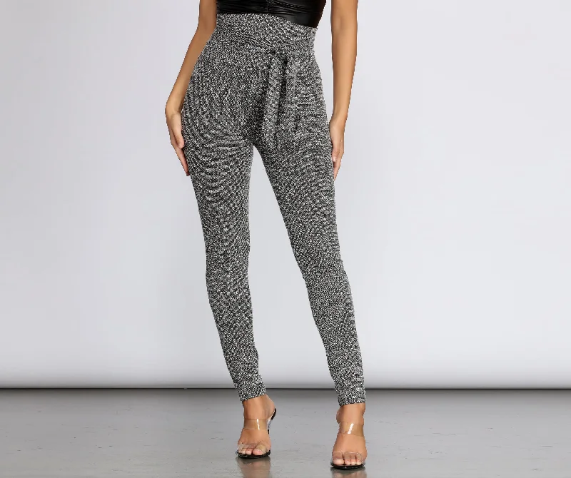 Tweed High Waist Trousers