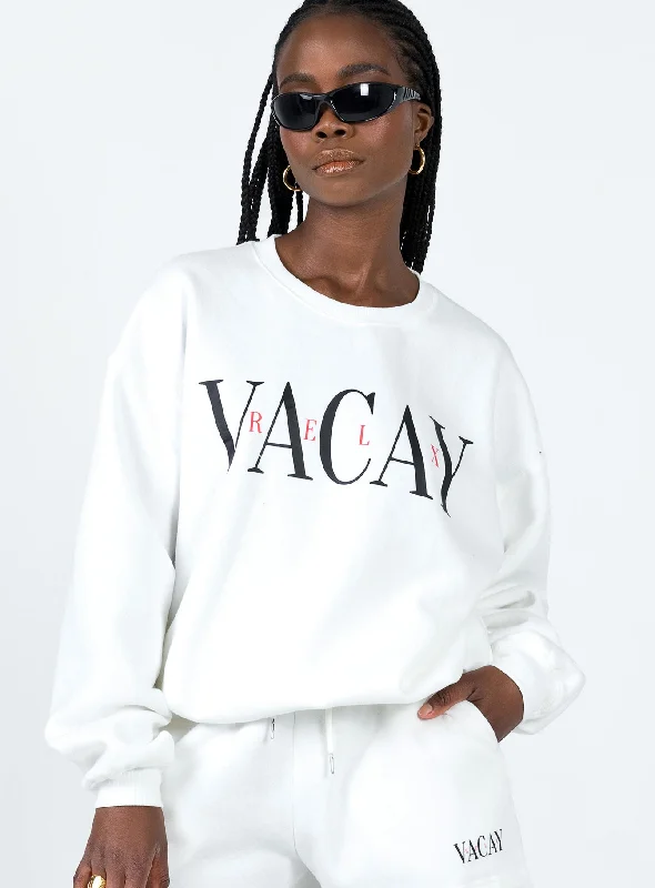 Vaycay Sweatshirt White