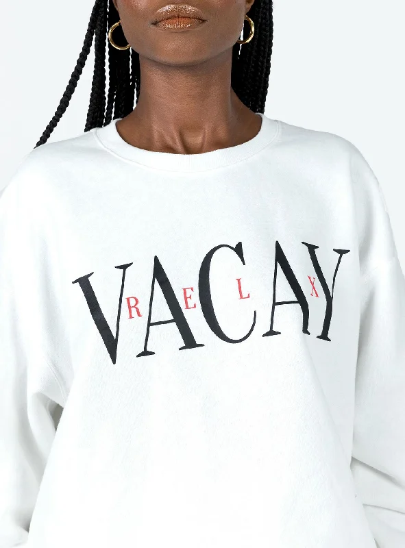 Vaycay Sweatshirt White