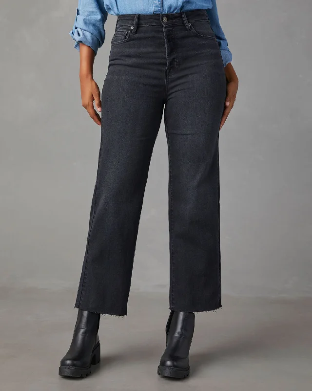 Venti High Rise Straight Leg Crop Denim