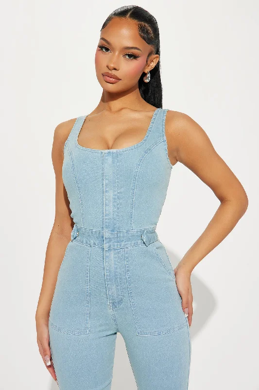 West Coast Denim Jumpsuit - Medium Wash