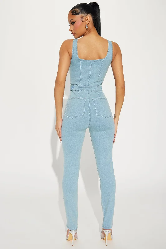 West Coast Denim Jumpsuit - Medium Wash