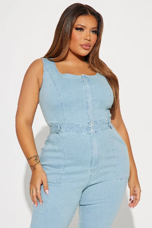 West Coast Denim Jumpsuit - Medium Wash