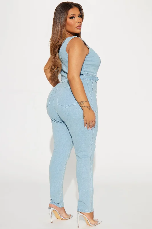 West Coast Denim Jumpsuit - Medium Wash