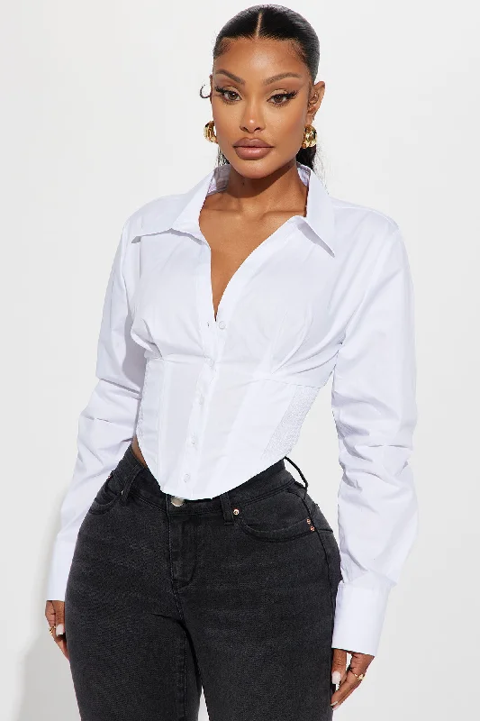 Whatever It Takes Poplin Shirt - White