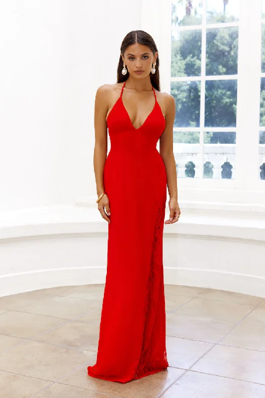 Where Sparks Fly Maxi Dress Red