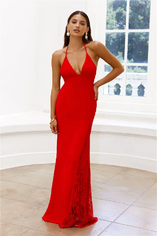 Where Sparks Fly Maxi Dress Red