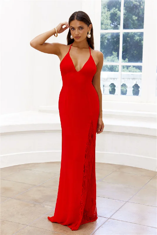 Where Sparks Fly Maxi Dress Red