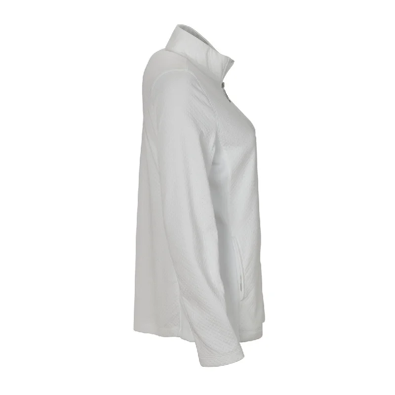 Greg Norman Women's White Embossed Dot Jacket