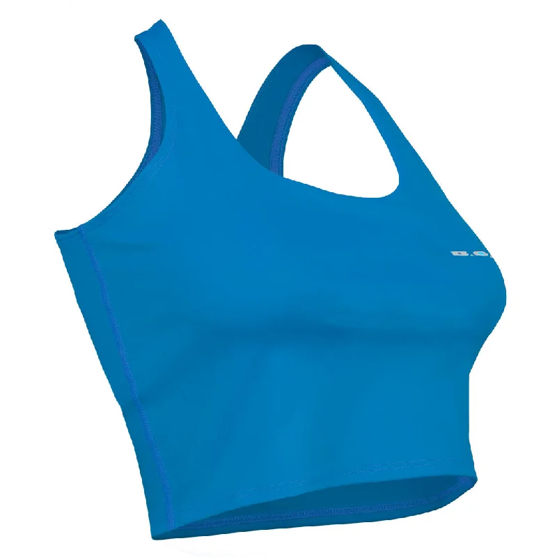 Women's 2N1 Crop'It Tank- Turquoise