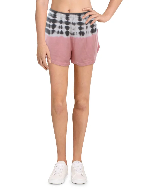 Womens Colorblock Cotton Casual Shorts