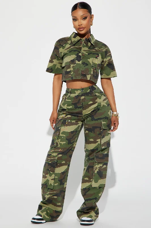 You Lost Me Camo Cargo Pant - Olive/combo