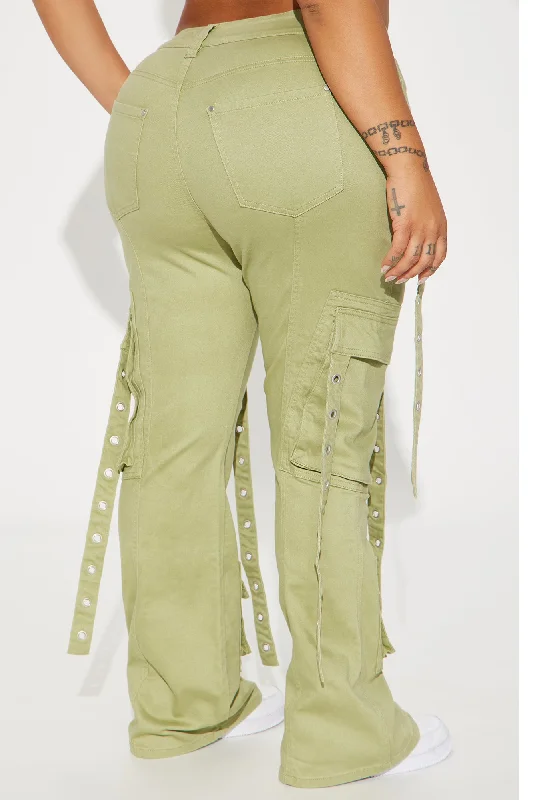 Your Best Shot Cargo Flare Pant - Sage