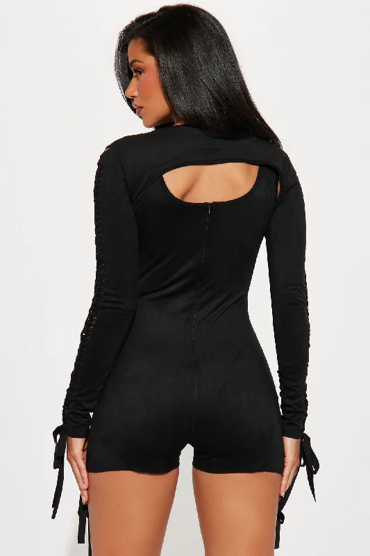 Yovanna Romper Set - Black