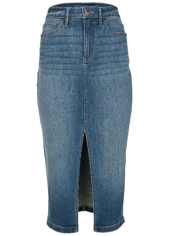 Denim midi skirt - Medium Wash